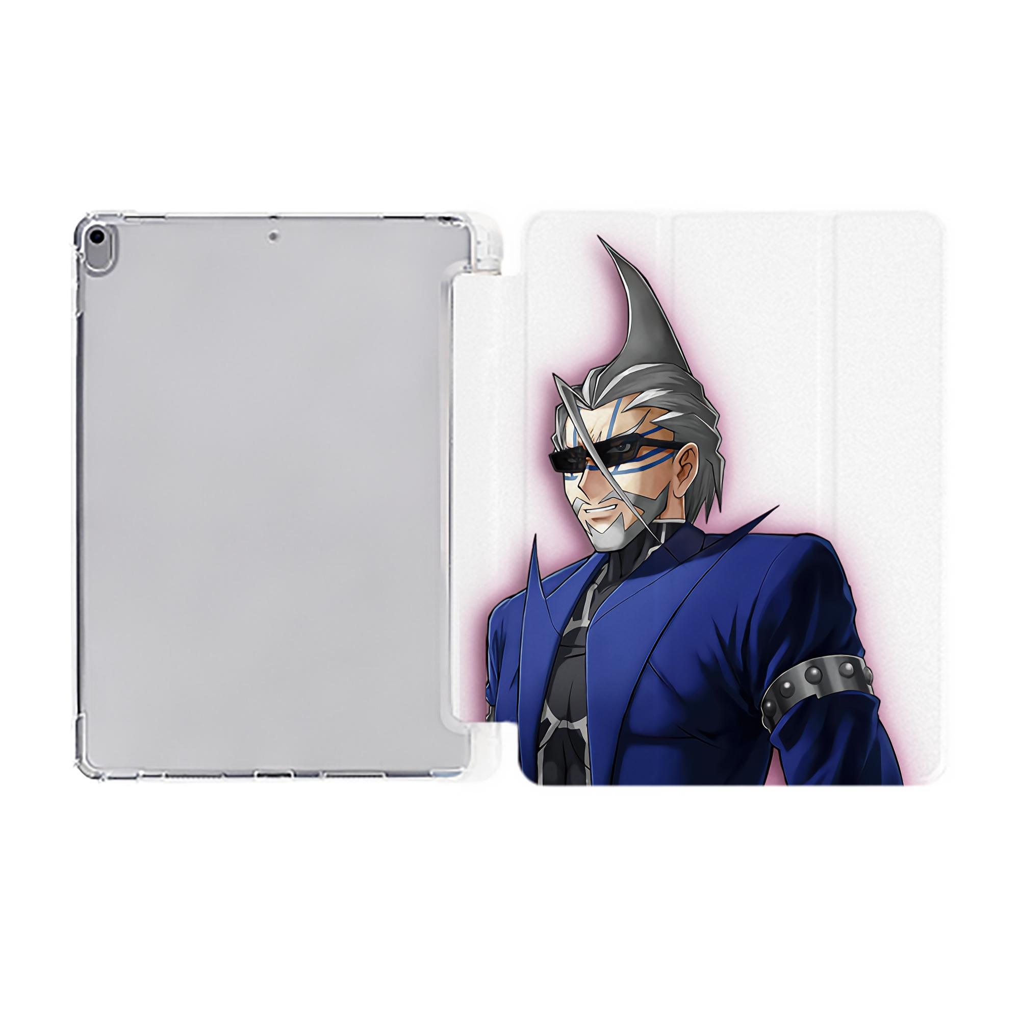 （画像用） 遊☆戯☆王 Yu-Gi-Oh! IPad ケース ペン収納付き 三つ折りスタンド PUレザー×シリコン 対応機種9.5/10.5/10.9インチ